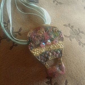 Hot Air Balloon Necklace or Pin